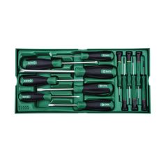 SATA, 13Pc. Screwdriver Tray Set (Slotted & Phillips)