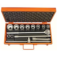 Tramontina, 14 Pieces 3/4" 12 Point Socket And Accessories Set - Inches