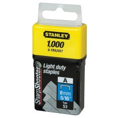 STANLEY, Staples Light Duty 8mm/ 5/16'' (1000 Pcs/Box) A Type