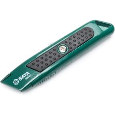 SATA, Safety Zinc Alloy Utility Knife + 5 Extra Blades | Auto-Retract