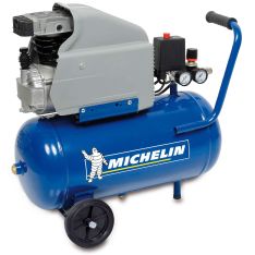 Michelin, Mb 24 Wheeled Electric Air Compressor - 2Hp Motor - 24 L - 220V