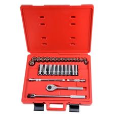 PROTO, 1/2" Drive 31 Piece Metric Socket Set - 12 Point