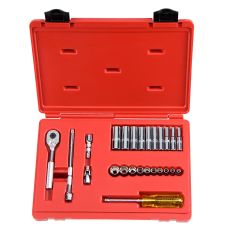 PROTO, 1/4" Drive 25 Piece Combination Socket Set - 12 Point