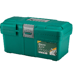 SATA, Plastic Tool Box 16" (400mm) | Adjustable Partitions | Reinforced PP
