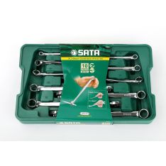 SATA, 10 Pc. Metric XL X-Beam Combination Wrench Set (8-19mm)