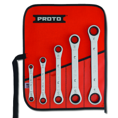 PROTO, 5 Piece Ratcheting Box Wrench Set - 12 Point