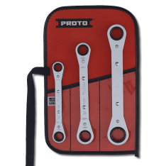 PROTO, 3 Piece Ratcheting Box Wrench Set - 12 Point