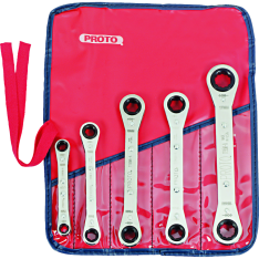 PROTO, 5 Piece Ratcheting Box Wrench Set - 6 And 12 Point