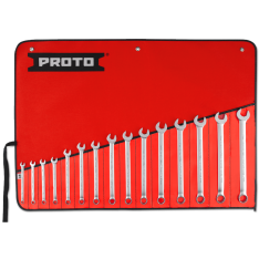 PROTO, 15 Piece Satin Metric Combination Asd Wrench Set - 12 Point
