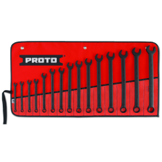 PROTO, 15 Piece Black Oxide Metric Combination Asd Wrench Set - 12 Point