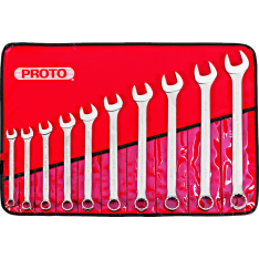 PROTO, 10 Piece Satin Combination Asd Wrench Set - 12 Point