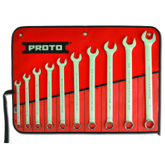 PROTO, 10 Piece Satin Combination Asd Wrench Set - 6 Point