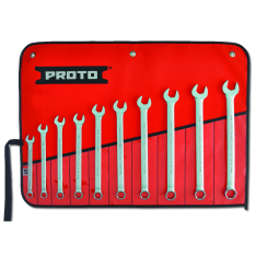 PROTO, 10 Piece Satin Metric Combination Asd Wrench Set - 6 Point