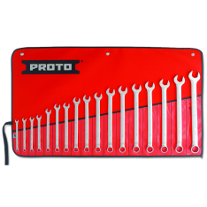 PROTO, 17 Piece Full Polish Metric Combination Wrench Set - 12 Point