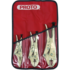 PROTO, 3 Piece Locking Pliers Set - Nickel Chrome