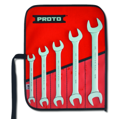 PROTO, 5 Piece Satin Metric Open-End Wrench Set