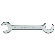 PROTO, Short Satin Angle Open-End Wrench - 1/2"