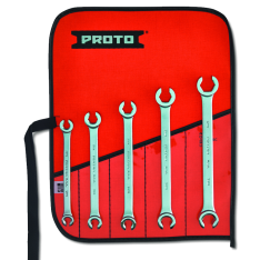 PROTO, 5 Piece Metric Double End Flare Nut Wrench Set - 6 Point