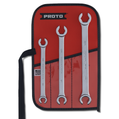 PROTO, 3 Piece Double End Flare Nut Wrench Set - 6 Point