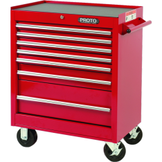 PROTO, 440Ss 27" Roller Cabinet - 7 Drawer, Red