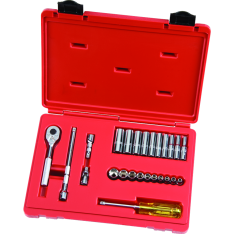 PROTO, 1/4" Drive 25 Piece Combination Socket Set - 6 Point