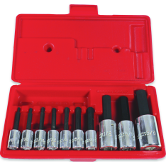 PROTO, 3/8" & 1/2" Drive 10 Piece Hex Bit Set