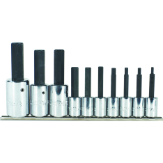 PROTO, 3/8" & 1/2" Drive 10 Piece Hex Bit Set
