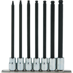 PROTO, 3/8" Drive 7 Piece Ball Style Extra Long Hex Bit Set