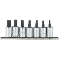 PROTO, 3/8" Drive 7 Piece Short Hex Bit Set