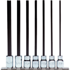PROTO, 3/8" Drive 7 Piece Extra Long Hex Bit Set