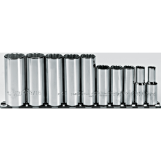 PROTO, 3/8" Drive 10 Piece Deep Socket Set - 12 Point