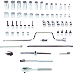 PROTO, 3/8" Drive 58 Piece Combination Socket Set - 12 Point