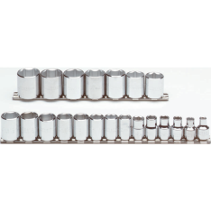 PROTO, 3/8" Drive 21 Piece Metric Socket Set - 6 Point