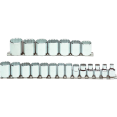 PROTO, 3/8" Drive 21 Piece Metric Socket Set - 12 Point