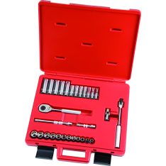 PROTO, 3/8" Drive 29 Piece Metric Combination Socket Set - 6 Point