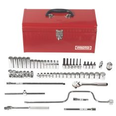 PROTO, 3/8" Drive 57 Piece Metric Socket Set - 12 Point
