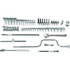 PROTO, 3/8" Drive 57 Piece Metric Socket Set - 12 Point - Tools Only