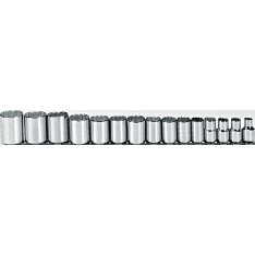 PROTO, 1/2" Drive 15 Piece Socket Set - 12 Point