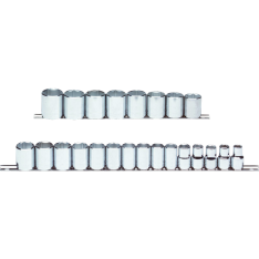 PROTO, 1/2" Drive 23 Piece Metric Socket Set - 6 Point