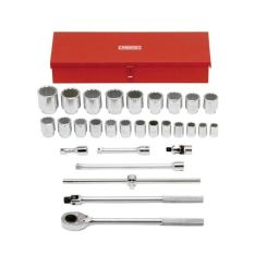 PROTO, 3/4" Drive 29 Piece Socket Set - 12 Point