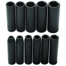 PROTO, 3/8" Drive 11 Piece Metric Deep Impact Socket Set - 6 Point