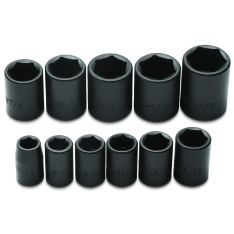 PROTO, 1/2" Drive 11 Piece Impact Socket Set - 6 Point