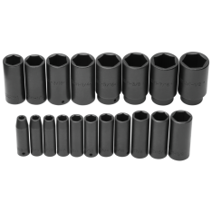 PROTO, 1/2" Drive 19 Piece Deep Impact Socket Set - 6 Point