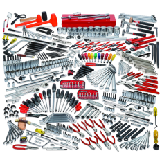 PROTO, 453 Piece Intermediate Tool Set With Roller Cabinet J453441-8Rd And Top Chest J453427-6Rd