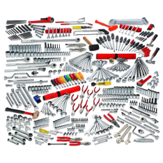 PROTO, 497 Piece Master Technician Maintenance Tool Set With Roller Cabinet J442742-8Rd And Top Chest J442719-12Rd-D