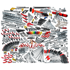 PROTO, 558 Piece Metric Master Set With Workstation J444142-6Rd