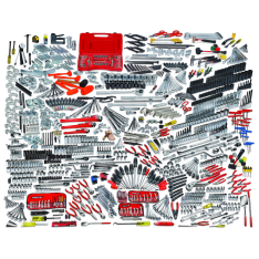 PROTO, 1258 Piece Master Technician Maintenance Set With Workstation J445442-14Rd And Top Chest J445419-12Rd