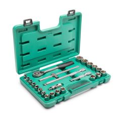 SATA, 24 Pc. 1/2" Drive 6 Point Metric Socket Set