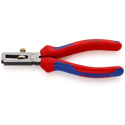 KNIPEX, Insulation Stripper With Opening Spring, Universal Black Atramentized 160 mm