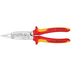 KNIPEX, Pliers For Electrical Installation Chrome Plated Vde 200 mm